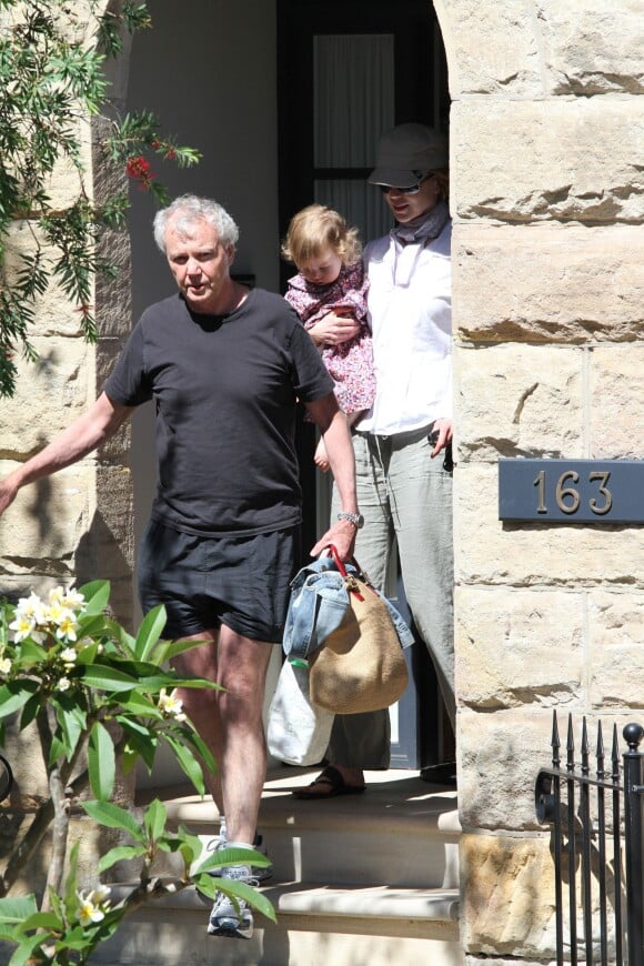 Nicole Kidman, sa fille Sunday Rose et son père Antony à Sydney en Australie le 19 décembre 2009