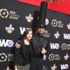 Cyprien et sa compagne Aurélie lors de la cérémonie du Web "Les Web Comedy Awards" à Bobino. Le 21 mars 2014.