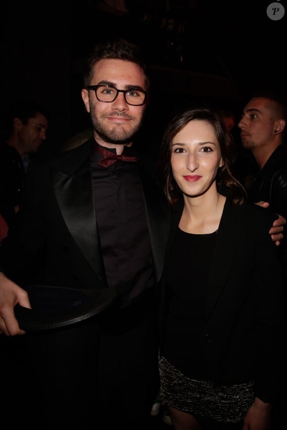 Cyprien et sa compagne Aurélie lors des Web Comedy Awards à Bobino, le 21 mars 2014.