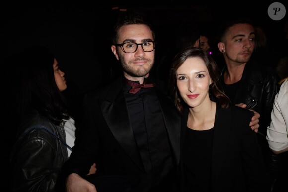 Cyprien et sa compagne Aurélie lors des Web Comedy Awards à Bobino, le 21 mars 2014.