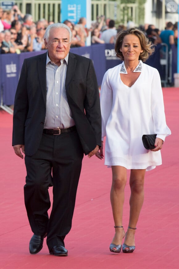 DSK et sa compagne Myriam L'Aouffir - Avant-première du film "Sin City" lors du 40ème festival du cinéma américain de Deauville, le 13 septembre 2014. 