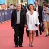 Dominique Strauss-Kahn et sa ravissante compagne Myriam L'Aoufir au festival de Deauville le 13 septembre 2014.