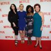 Laura Prepon, Taylor Schilling, Uzo Aduba et Kate Mulgrew - Soirée de lancement Netflix au Faust à Paris, le 15 septembre 2014.