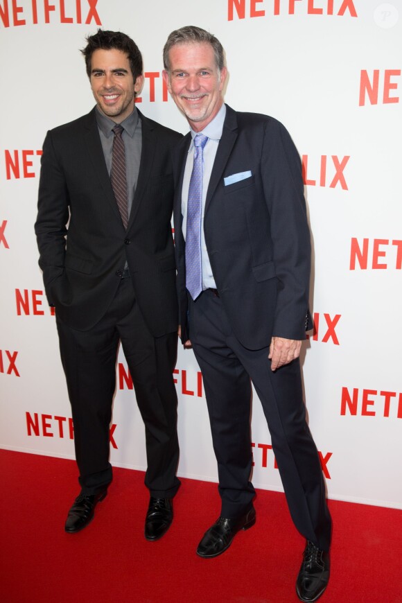 Eli Roth et Reed Hastings (Patron de Netflix) - Soirée de lancement Netflix au Faust à Paris, le 15 septembre 2014.
