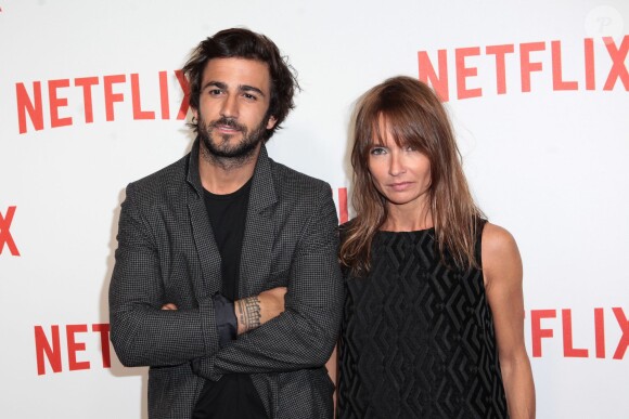 Cyril Paglino et Axelle Laffont lors de la soirée de lancement de Netflix France chez Faust, Paris, le 15 septembre 2014.