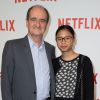 Pierre Lescure et sa fille Anna - Soirée de lancement Netflix au Faust à Paris, le 15 septembre 2014.