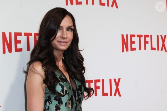 Famke Janssen lors de la soirée de lancement de Netflix France chez Faust, Paris, le 15 septembre 2014.
