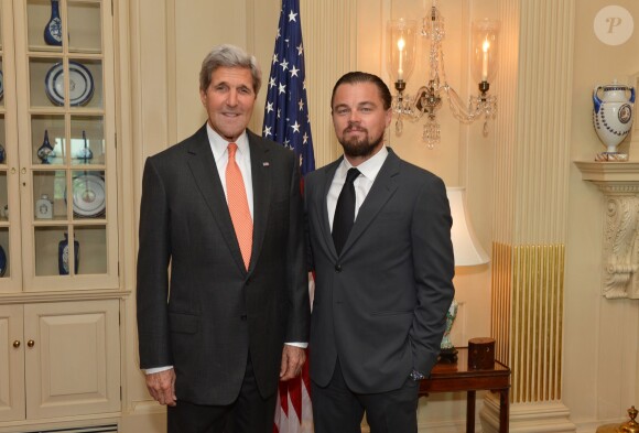 John Kerry, Leonardo DiCaprio - Leonardo DiCaprio participe à la conférence sur l'avenir des océans de la planète à Washington le 17 juin 2014.