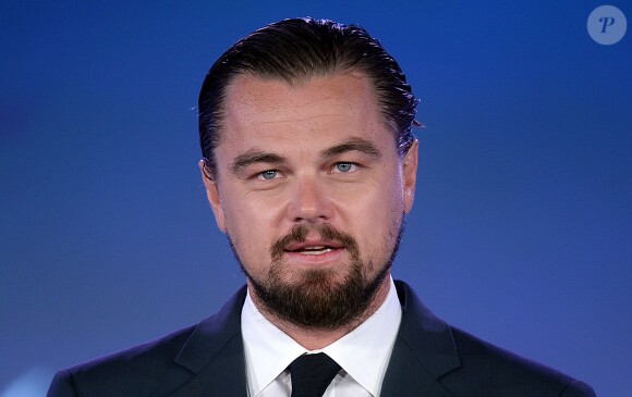 Leonardo DiCaprio en pleine conférence sur l'environnement et les océans à Washington, le 17 juin 2014.