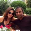 Fran Drescher et son nouveau mari Shiva Ayyadurai en lune de miel. Leur destination est inconnue pour le moment. Le 17 septembre 2014.  