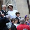 Michel Legrand et Macha Méril se sont mariés religieusement à la cathédrale Saint-Alexandre-Nevsky dans le 17e arrondissement de Paris, le 18 septembre 2014.