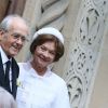 Michel Legrand et Macha Méril se sont mariés religieusement à la cathédrale Saint-Alexandre-Nevsky dans le 17e arrondissement de Paris, le 18 septembre 2014.