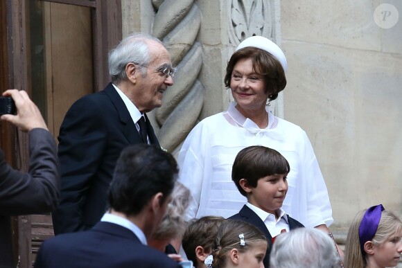 Michel Legrand et Macha Méril se sont mariés religieusement à la cathédrale Saint-Alexandre-Nevsky dans le 17e arrondissement de Paris, le 18 septembre 2014.