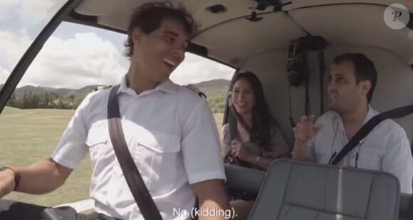 Rafael Nadal en pilote d'hélicoptère dans une publicité pour PokerStars
