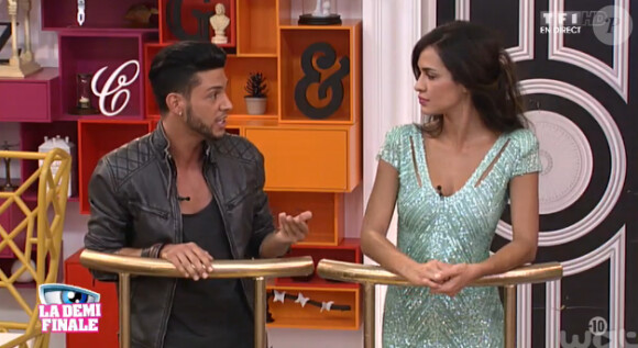 Leila et Sacha dans l'hebdo de Secret Story 8 – demi-finale – le vendredi 19 septembre 2014, sur TF1