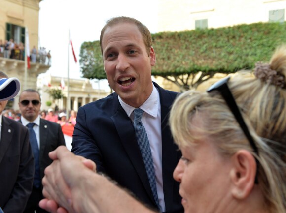 Le prince William était en visite à La Valette, à Malte, le 20 septembre 2014 dans le cadre de sa visite officielle, en remplacement de son épouse Kate Middleton, pour le cinquantenaire de l'indépendance de Malte.