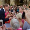 Le prince William à la sortie de la cathédrale Saint Jean à La Valette, à Malte, le 20 septembre 2014 dans le cadre de sa visite officielle, en remplacement de son épouse Kate Middleton, pour le cinquantenaire de l'indépendance de Malte.