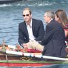 Le prince William, duc de Cambridge remplace son épouse, Kate, en visite à Malte le 21 septembre 2014 à La Valette à l'occasion des 50 ans d'indépendance de l'île méditerranéenne. Ici lors d'une promenade en bateau dans le port 