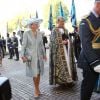 Le prince Charles et la duchesse de Cornouailles assistaient à la messe en l'honneur de la Battle of Britain à l'abbaye de Westminster à Londres, le 21 septembre 2014