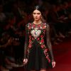 Kendall Jenner lors du défilé Dolce & Gabbana printemps-été 2015. Milan, le 21 septembre 2014.