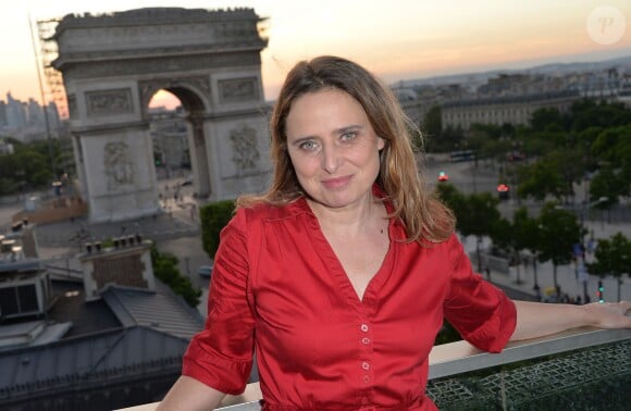 Rencontre avec Carole Franck sur la terrasse du Publicis dans le cadre du 3e Champs-Elysées Film Festival à Paris, le 12 juin 2014