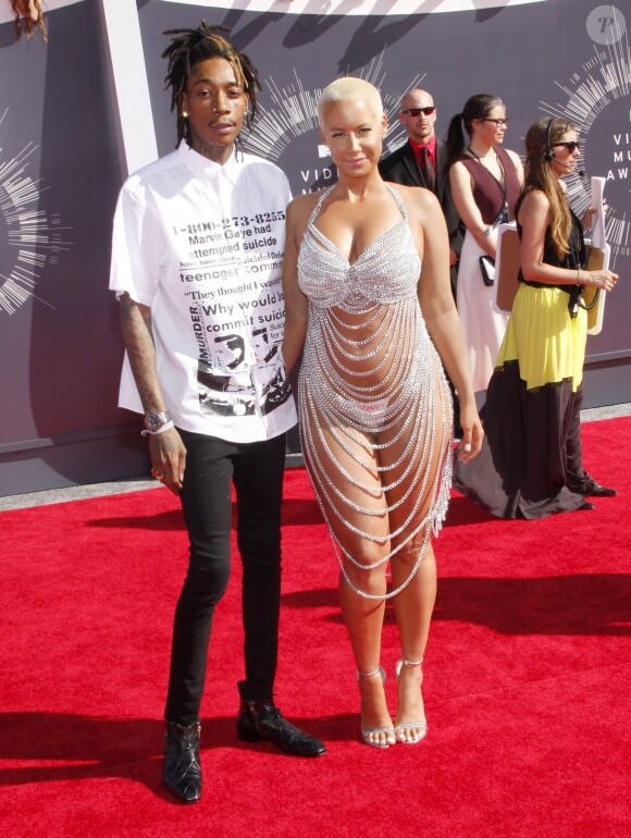 Amber Rose et Wiz Khalifa à la cérémonie des MTV Video Music Awards à Inglewood, le 24 août 2014.