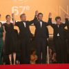 Léa Seydoux, Amira Casar, Jérémie Renier, Gaspard Ulliel, Bertrand Bonello, Aymeline Valade - Descente des marches du film " Saint-Laurent" lors du 67e Festival du film de Cannes le 17 mai 2014.