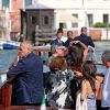George Clooney and his girlfriend Amal Alamuddin arrive in Venice, Italy, September 26, 2014. The civil wedding is expected to take place in a 14th century palace, owned by the Venice council, almost in front of the Aman resort. Photo by Alessandro Di Meo/Ansa/ABACAPRESS.COM26/09/2014 - Venice
