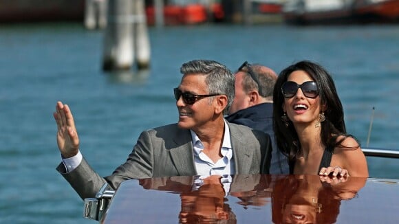 Mariage de George Clooney et Amal : Les superbes amoureux débarquent à Venise