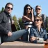 George Clooney et sa future femme Amal Alamuddin arrivent avec leurs amis Cindy Crawford, sublime et décontractée, et Rande Gerber pour le mariage à Venise le 26 septembre 2014