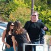 Matt Damon et sa femme Luciana Barroso arrivant à Venise où se déroule le mariage de George Clooney et Amal Alamuddin le 26 septembre 2014