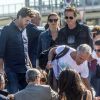 George Clooney et sa future femme Amal Alamuddin arrivent avec leurs amis Cindy Crawford, sublime et décontractée, et Rande Gerber pour le mariage à Venise le 26 septembre 2014