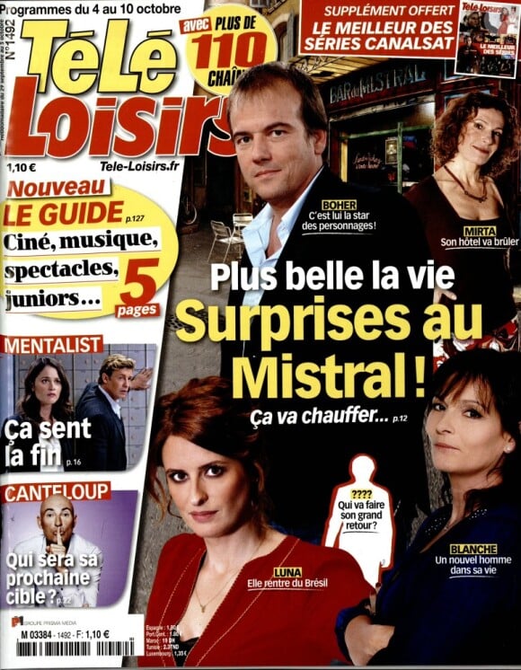 Magazine Télé-Loisirs du 4 au 10 octobre 2014.