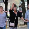Michèle Bernier lors du 2e tournoi de pétanque au profit de l'association "MeghanOra" sur l'Esplanade des Invalides à Paris, le 28 septembre 2014