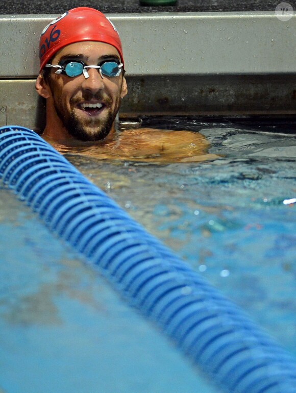 Michael Phelps au Mecklenburg County Aquatic Center de Charlotte, le 15 mai 2014