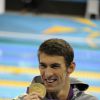 Michael Phelps après sa victoire sur le 100m papillon aux JO de Londres, le 3 août 2012