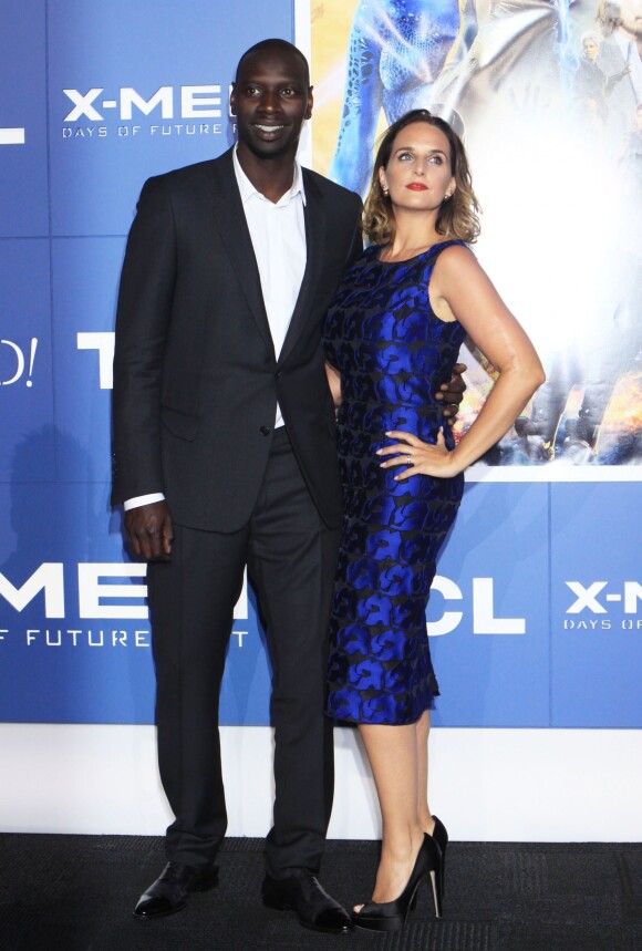 Omar Sy et sa femme Hélène à la première du film "X-Men - Days of Future Past" à New York le 10 mai 2014