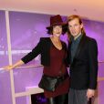  Sheryfa Luna (enceinte) et Christophe Guillarm&eacute; assistent &agrave; la soir&eacute;e d'inauguration des nouvelles Renault Espace et Clio lors du salon de l'automobile au Parc des Expositions de la porte de Versailles &agrave; Paris, le 2 octobre 2014. 
