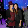  Sheryfa Luna (enceinte) et Anne-Gaelle Riccio lors de la soir&eacute;e d'inauguration des nouvelles Renault Espace et Clio lors du Salon de l'automobile au Parc des Expositions de la porte de Versailles &agrave; Paris, le 2 octobre 2014. 