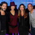  John Mamann, Sheryfa Luna (enceinte), Anne-Gaelle Riccio et Cartouche lors de la soir&eacute;e d'inauguration des nouvelles Renault Espace et Clio lors du Salon de l'automobile au Parc des Expositions de la porte de Versailles &agrave; Paris, le 2 octobre 2014. 