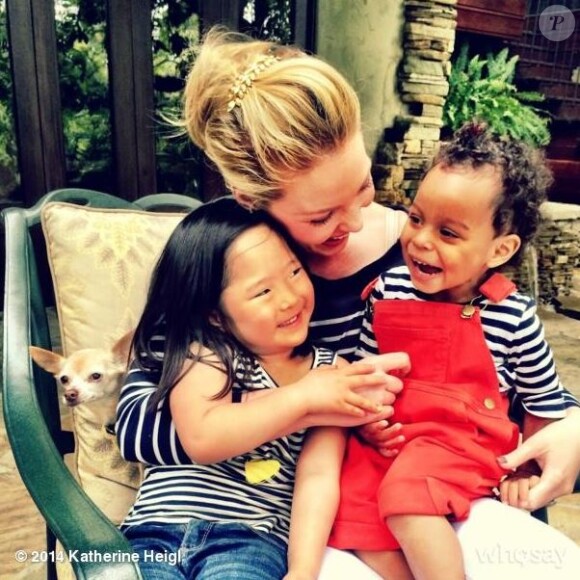 Katherine Heigl et ses filles : Adalaide et Naleigh le 1er mai 2014