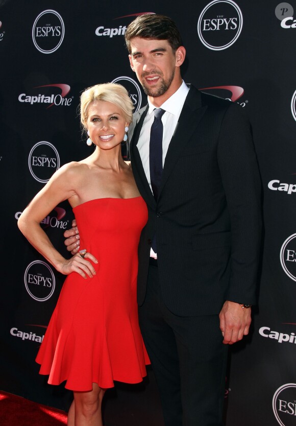 Michael Phelps et Win McMurry - Cérémonie des "Espy Awards" à Los Angeles, le 17 juillet 2013.