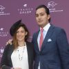 Marion Bartoli et son compagnon lors du Qatar Prix de l'Arc de Triomphe à l'hippodrome de Longchamp à Paris, le 5 octobre 2014