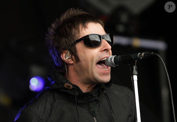 Liam Gallagher en concert lors du festival de Glastonbury, le 28 juin 2013.