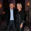 Patrick Poivre D'arvor et Franka Holtmann - Soirée du prix Meurice pour l'art contemporain à l'hotel Meurice à Paris, le 9 octobre 2014.