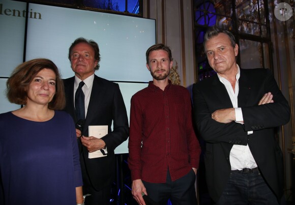 Guillaume Durand et Mark Geffriaud et Jean-Charles de Castelbajac - Soirée du prix Meurice pour l'art contemporain à l'hotel Meurice à Paris, le 9 octobre 2014.