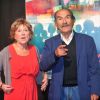 Gérard Hernandez et Marion Game lors de la céremonie d'ouverture du 15e Festival de la Fiction Tv de La Rochelle, le 11 septembre 2013.