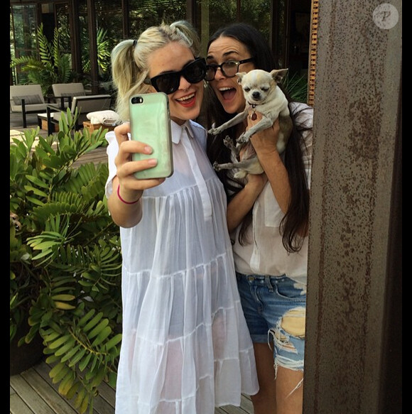 Tallulah Belle et sa mère Demi Moore en octobre 2014 sur Instagram.
