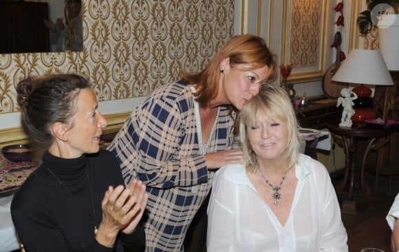 Exclusif - Chris Gamblin, la chanteuse Irène Roussel et Mylène Demongeot - 79e anniversaire de Mylène Demongeot au château du Chêne Vert à Château-Gontier, les 27 et 28 septembre 2014.