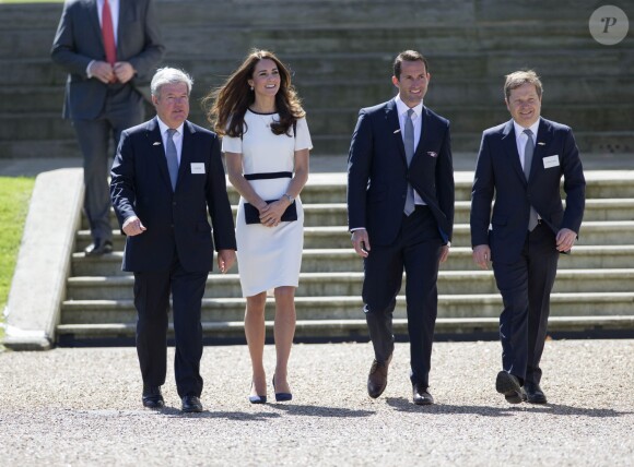 Kate Middleton soutenait Ben Ainslie le 10 juin 2014 au Musée de la marine, à Londres, lors du lancement officiel de la candidature britannique pour la Coupe de l'America 2017.